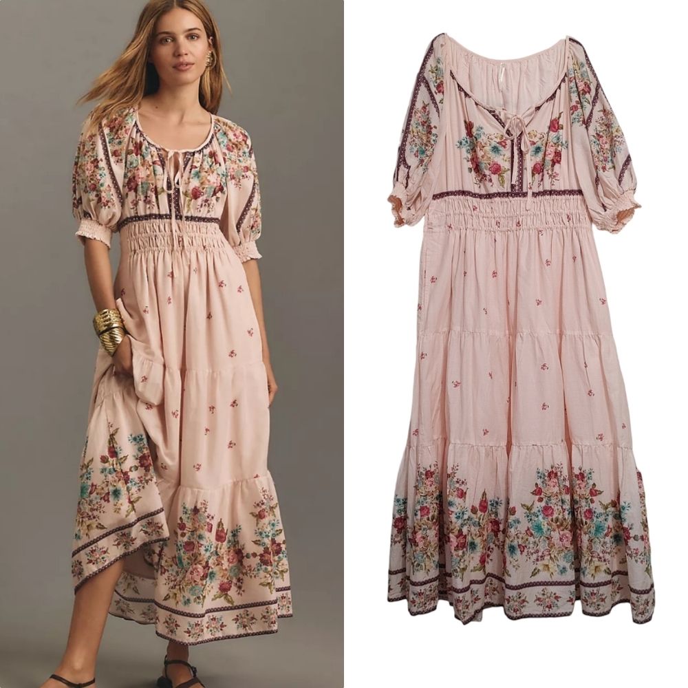 The Somerset Puff-Sleeve Maxi Dress